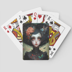 Baraja De Cartas Gótico Típico Chica Gótico