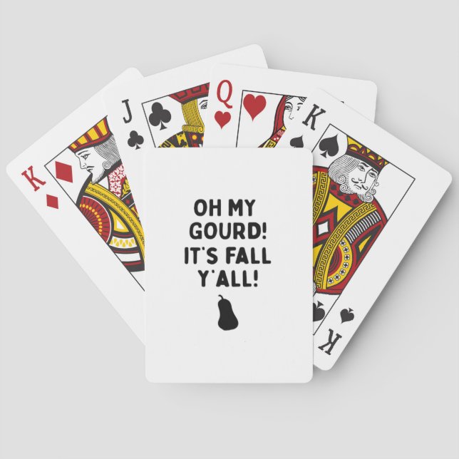Baraja De Cartas ¡Gourd! ¡Es Fall Y'all! (HalloweenFall) (Reverso)