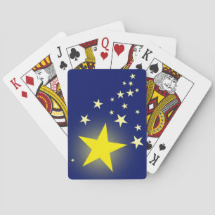 Baraja De Cartas Grabando tarjetas de reproducción de estrellas