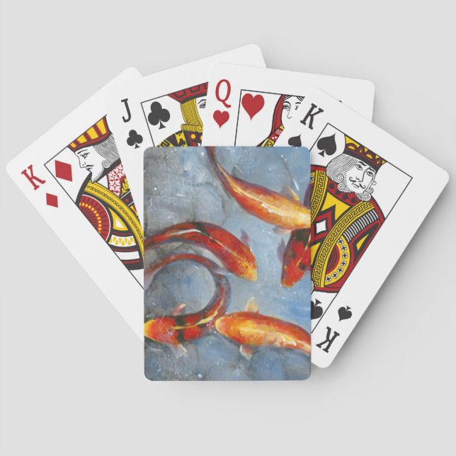 Baraja De Cartas Graceful Koi I (Reverso)