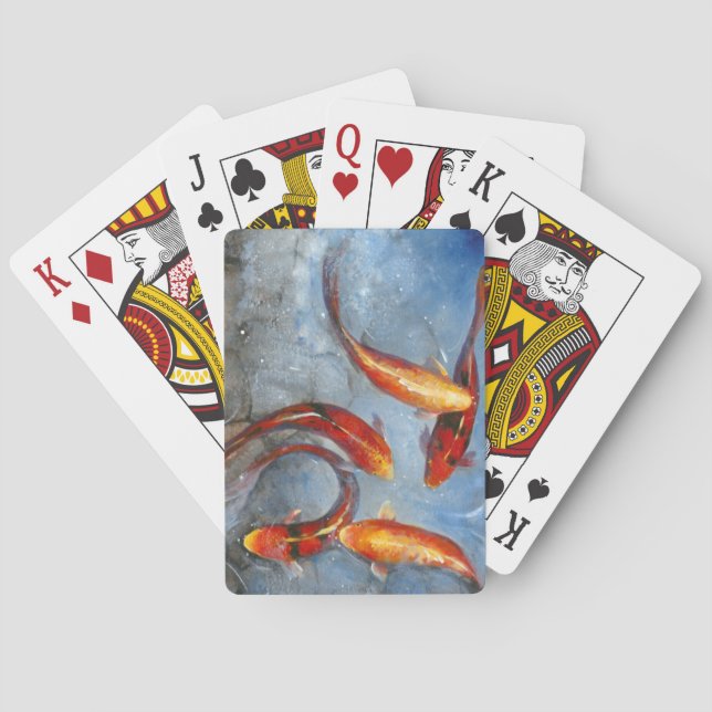 Baraja De Cartas Graceful Koi I (Reverso)