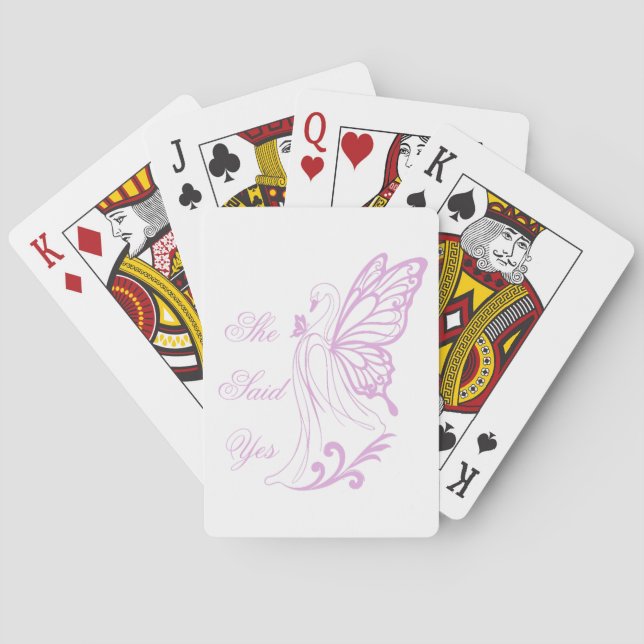 Baraja De Cartas Graceful swan with butterfly wings (Reverso)
