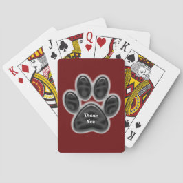 Baraja De Cartas Gracias Mascota Sitter Paw Print Dog Walker