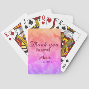 Baraja De Cartas Gracias por la próxima fiesta de cumpleaños fecha 