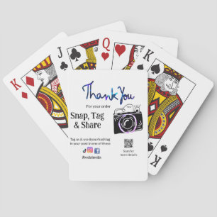 Baraja De Cartas Gracias por usar etiquetas compartidas, la cámara