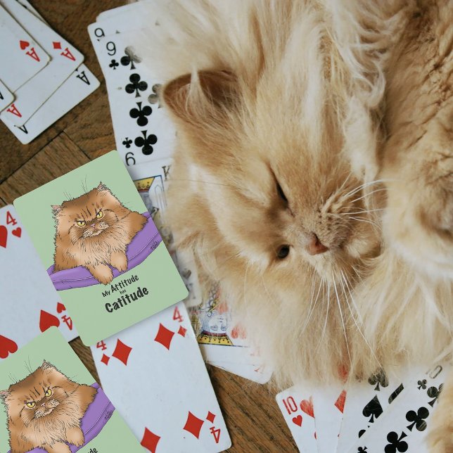 Baraja De Cartas Graciosa actitud del gato (Subido por el creador)