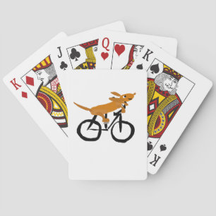 Baraja De Cartas Graciosa Bicicleta Dachshund