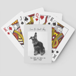 Baraja De Cartas Graciosa foto de perro amor y buenas vibraciones j