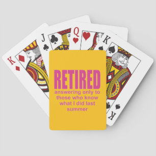 Baraja De Cartas Graciosa jubilación secreta del verano
