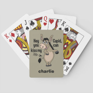 Baraja De Cartas Graciosa personalizado anti-burro de San Valentín 