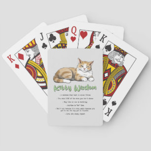 Baraja De Cartas Graciosa Sabiduría Kitty