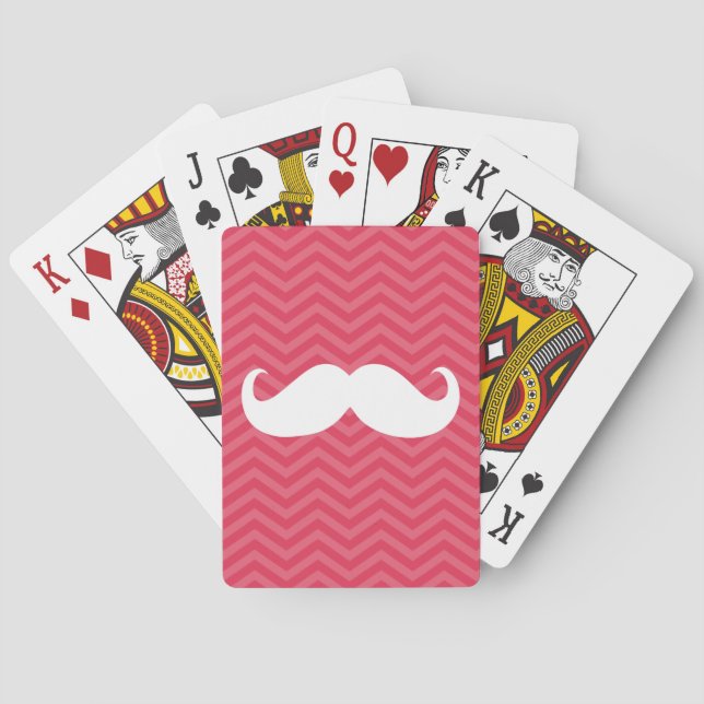 Baraja De Cartas Gracioso bigote blanco (Reverso)