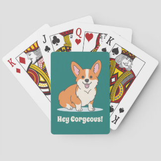 Baraja De Cartas Gracioso Corgi Puppy - Hey Corgeo
