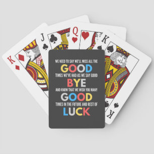 Baraja De Cartas Gracioso Despediéndose De Adiós