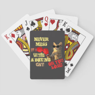 Baraja De Cartas Gracioso gato de Boxer Amantes del gato lindo Ke