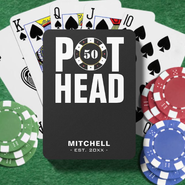 Baraja De Cartas Gracioso Humor de Poker Pot Head (Funny Poker Humor Pot Head Poker Cards
)