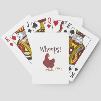 Baraja De Cartas Gracioso Humorístico Whoops Chicken Laying Fried E