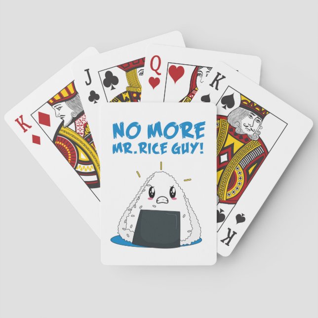 Baraja De Cartas Gracioso No More Rice Guy (Reverso)