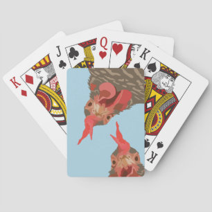 Baraja De Cartas Gracioso pollo boca abajo