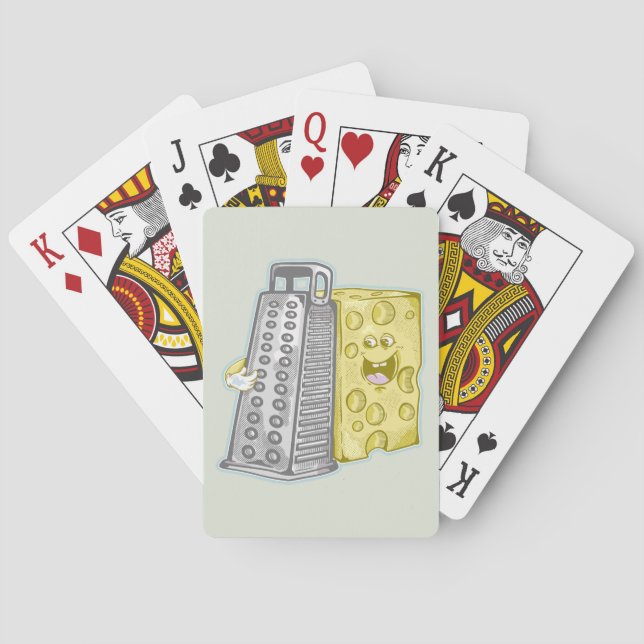 Baraja De Cartas Gracioso rallador de queso y queso (Reverso)