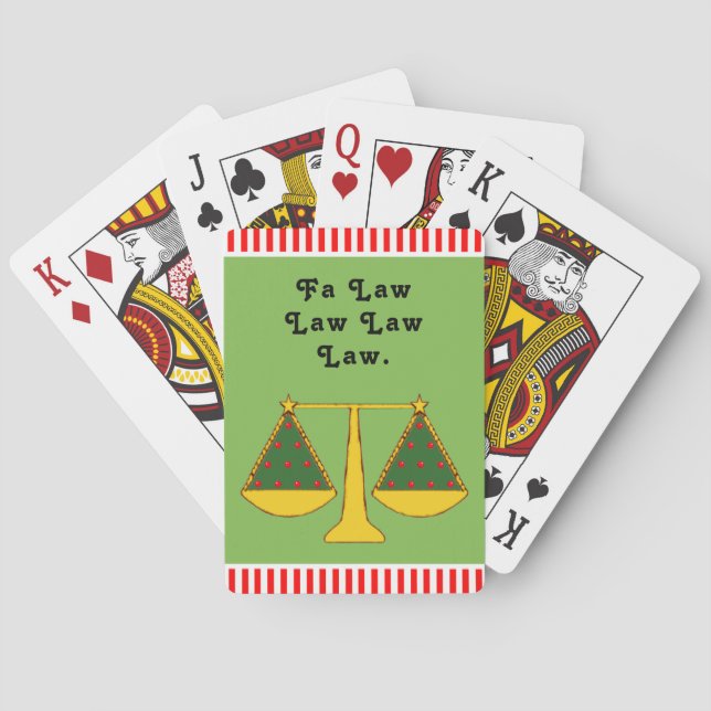 Baraja De Cartas Gracioso regalo de feriado de abogado (Reverso)