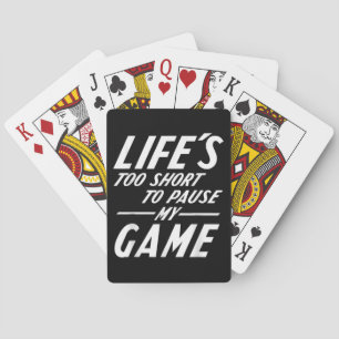 Baraja De Cartas Gracioso retro gamer - la vida es muy corta para p