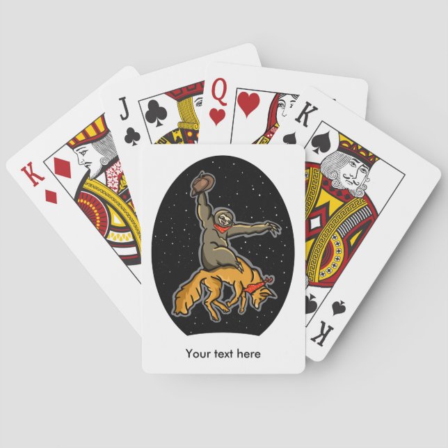 Baraja De Cartas Gracioso Sloth y fox (Reverso)