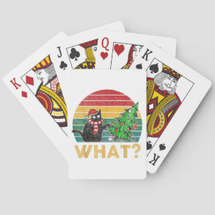 Baraja De Cartas Gracioso suéter Navidad Shirt Naughty Cat San