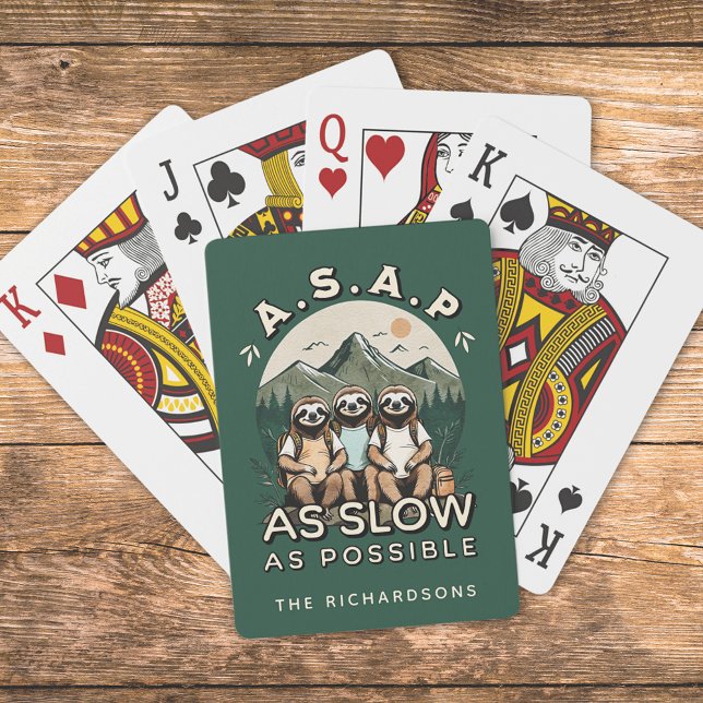 Baraja De Cartas Gracioso viaje de camping en familia con citas par (Subido por el creador)