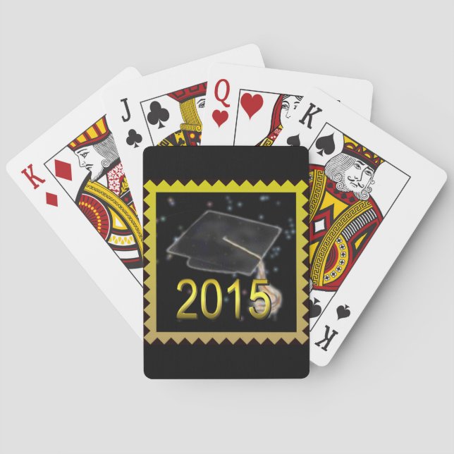 Baraja De Cartas gradaution cap on a high school diploma (Reverso)