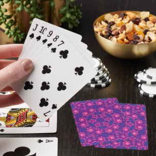 Baraja De Cartas Gradiente de calidoscopio rosa y azul