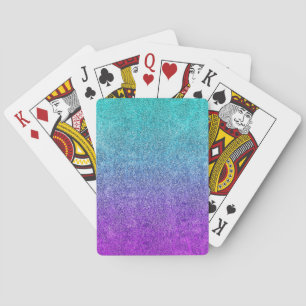 Baraja De Cartas Gradiente de Purpurina de colofón tropical