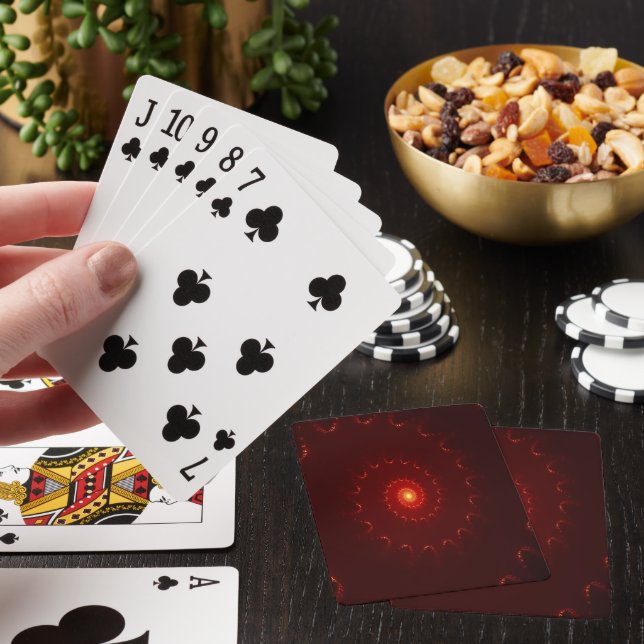 Baraja De Cartas Gradiente De Swirl Fiery Red Sparkle (In Situ)
