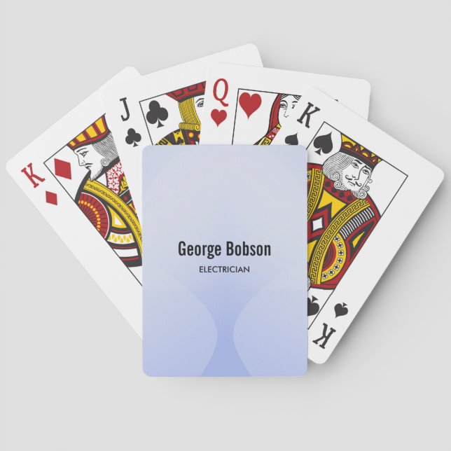 Baraja De Cartas Gradiente geométrico azul (Reverso)