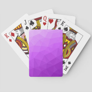 Baraja De Cartas Gradiente geométrico de malla de lavanda púrpura