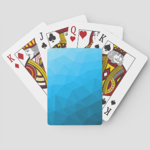 Baraja De Cartas Gradiente geométrico de malla de triángulo cian az