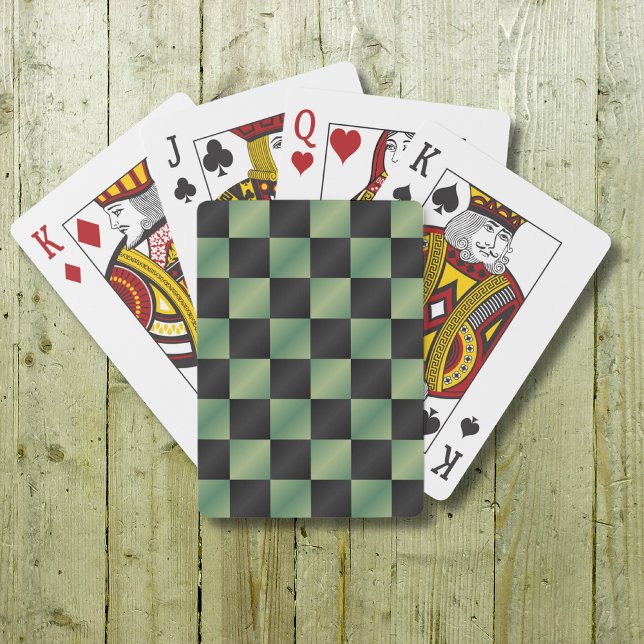 Baraja De Cartas Gradiente negro verde oliva moderno controlado (Subido por el creador)