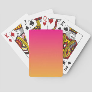 Baraja De Cartas Gradiente rosa y naranja