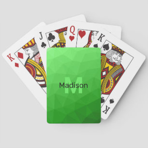 Baraja De Cartas Gradiente verde claro patrón de malla de geometría