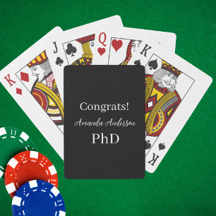 Baraja De Cartas Graduación de Doctorado Nombre Personalizado