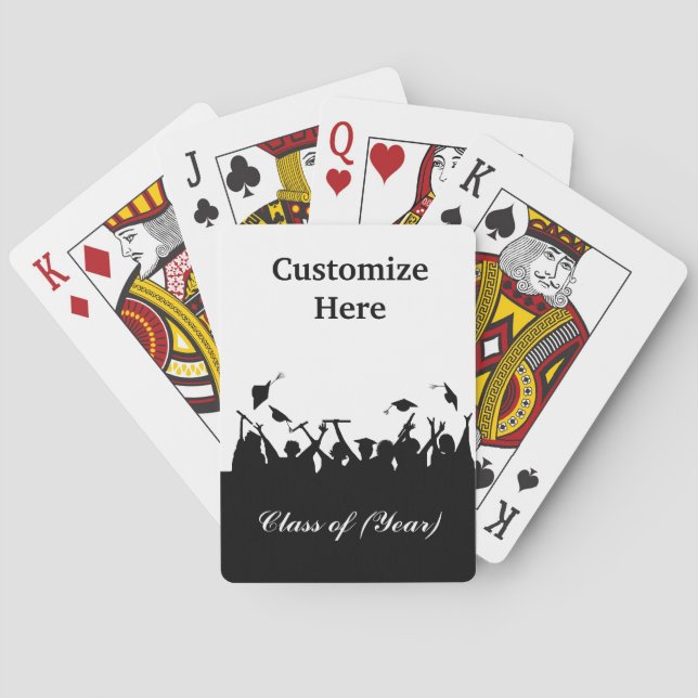 Baraja De Cartas Graduación Gorra Toss Silhouette Cards (Reverso)