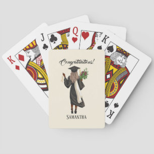 Baraja De Cartas Graduación personalizada de acuarela (10)
