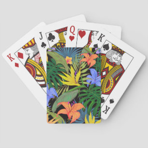 Baraja De Cartas Gráfica de flor tropical Hawai Aloha