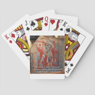 Baraja De Cartas Gráfica del Imperio Tolteca y Proverbio Famoso