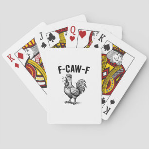 Baraja De Cartas Gráfica divertida de pollo F-Caw-F sarcástica de a