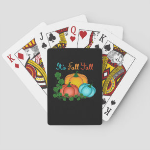 Baraja De Cartas Gráfica retro de las toallas de otoño