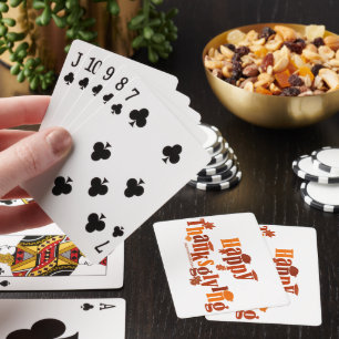 Baraja De Cartas Gráfico brillante y festivo de Acción de Gracias d