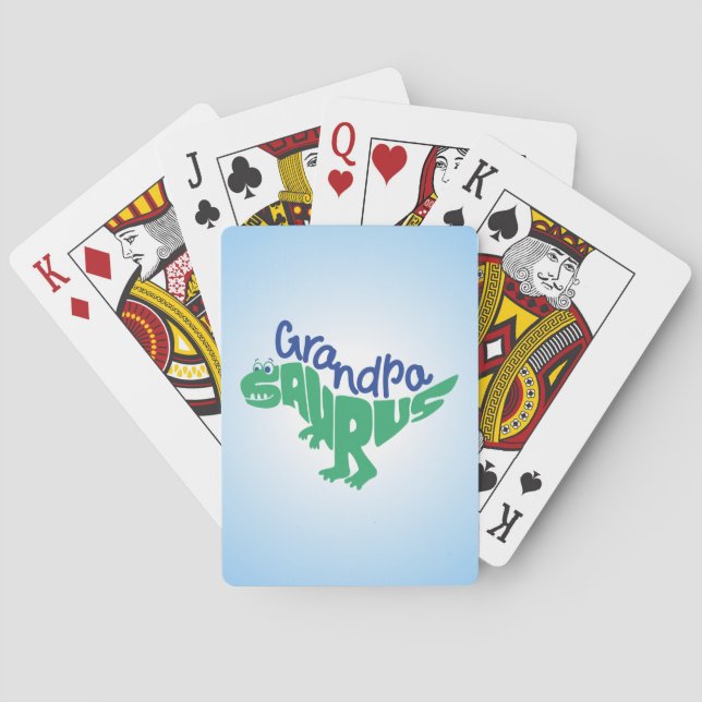Baraja De Cartas Gráfico del abuelo Saurus (Reverso)