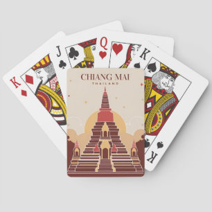 Baraja De Cartas Gráfico vectorial de Chiang Mai Tailandia Viaje de