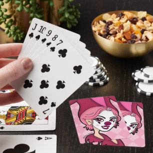 Baraja De Cartas Gráficos Tornillo Loco Rosa